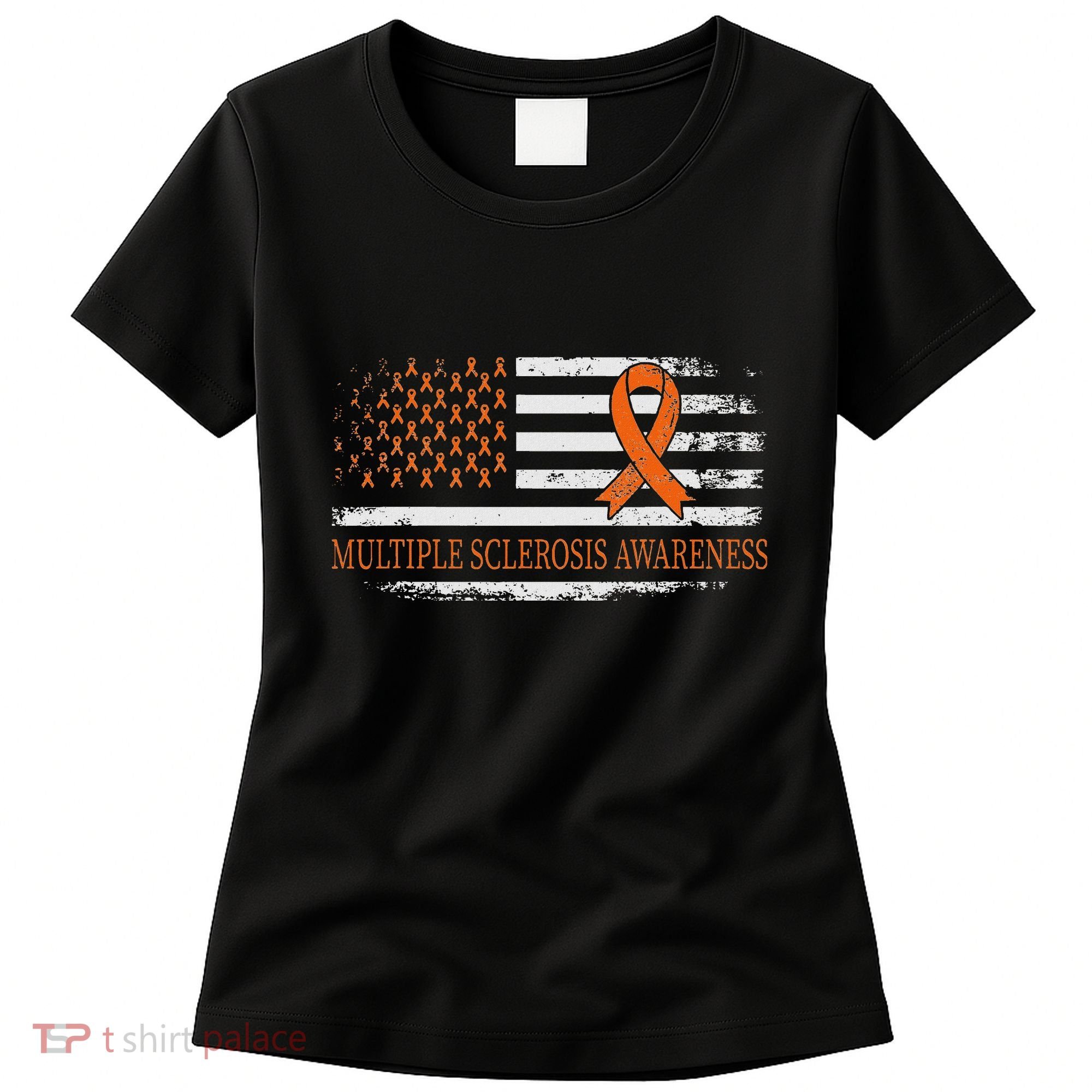 Orange Ribbon Ms Multible Sclerosis Awareness Women's T-Shirt