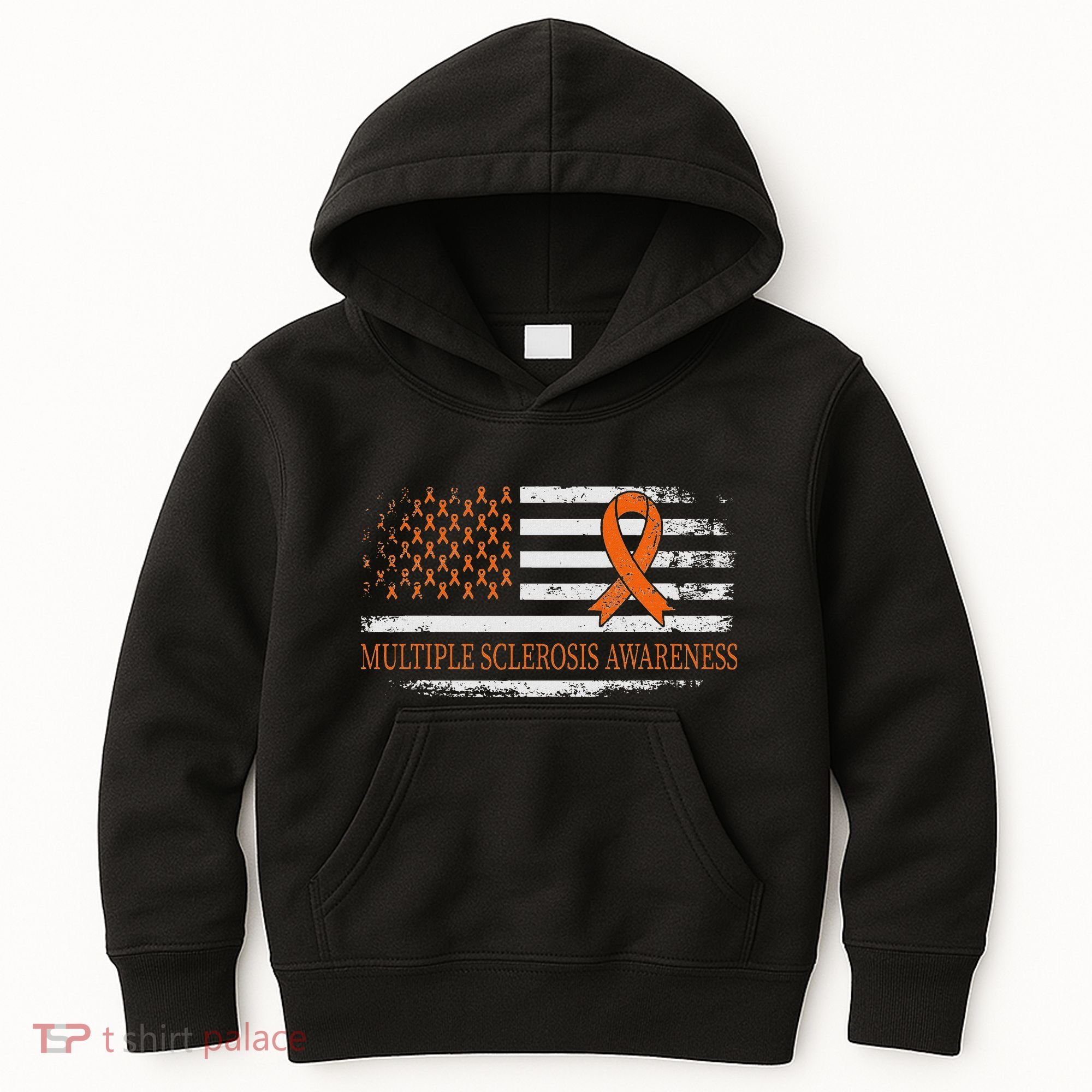 Orange Ribbon Ms Multible Sclerosis Awareness Kids Hoodie