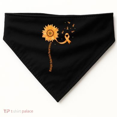 Orange Ribbon Multiple Sclerosis Awareness USA-Made Doggie Bandana