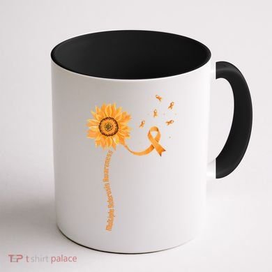 Orange Ribbon Multiple Sclerosis Awareness Coffee Mug back
