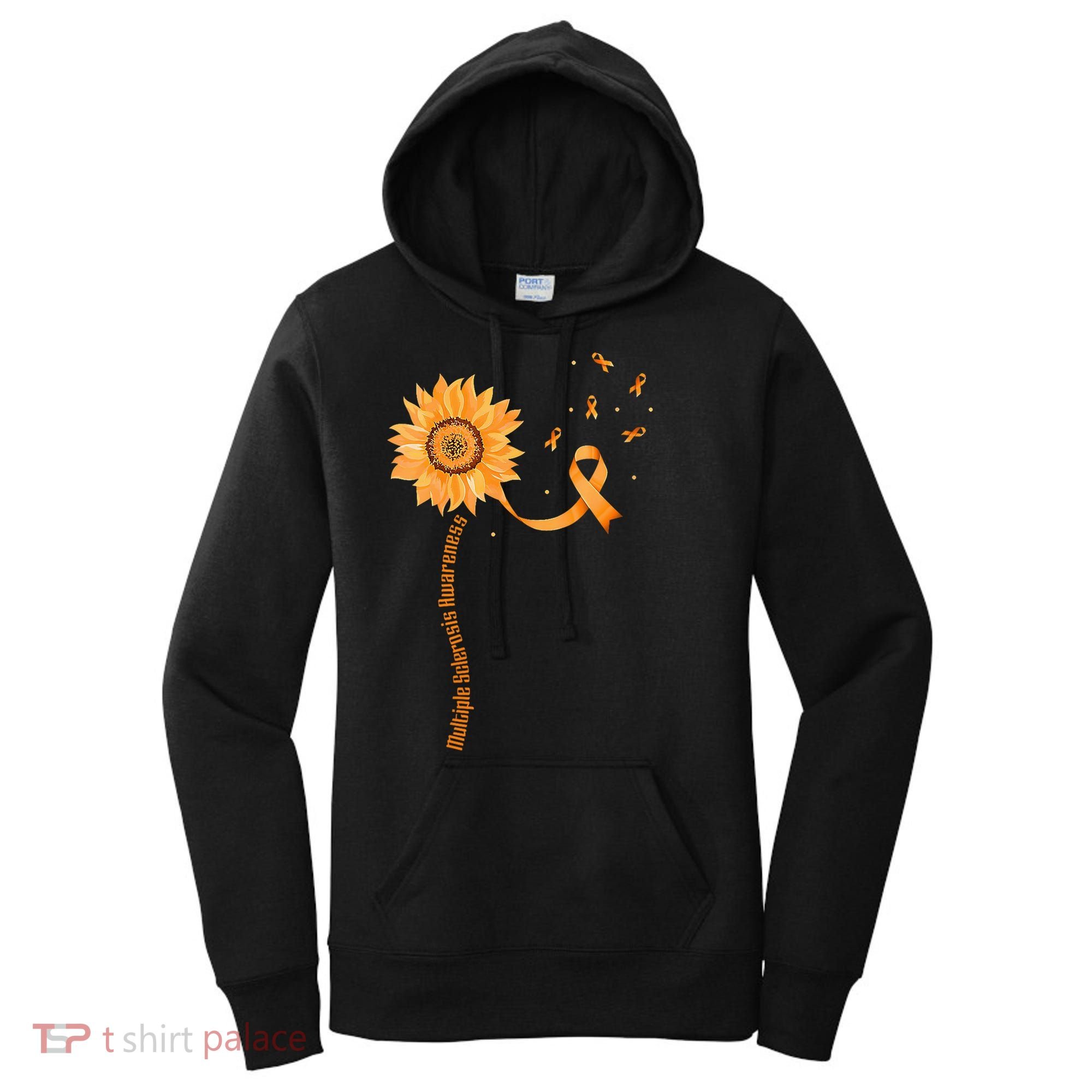 Orange Ribbon Multiple Sclerosis Awareness Women's Hoodie