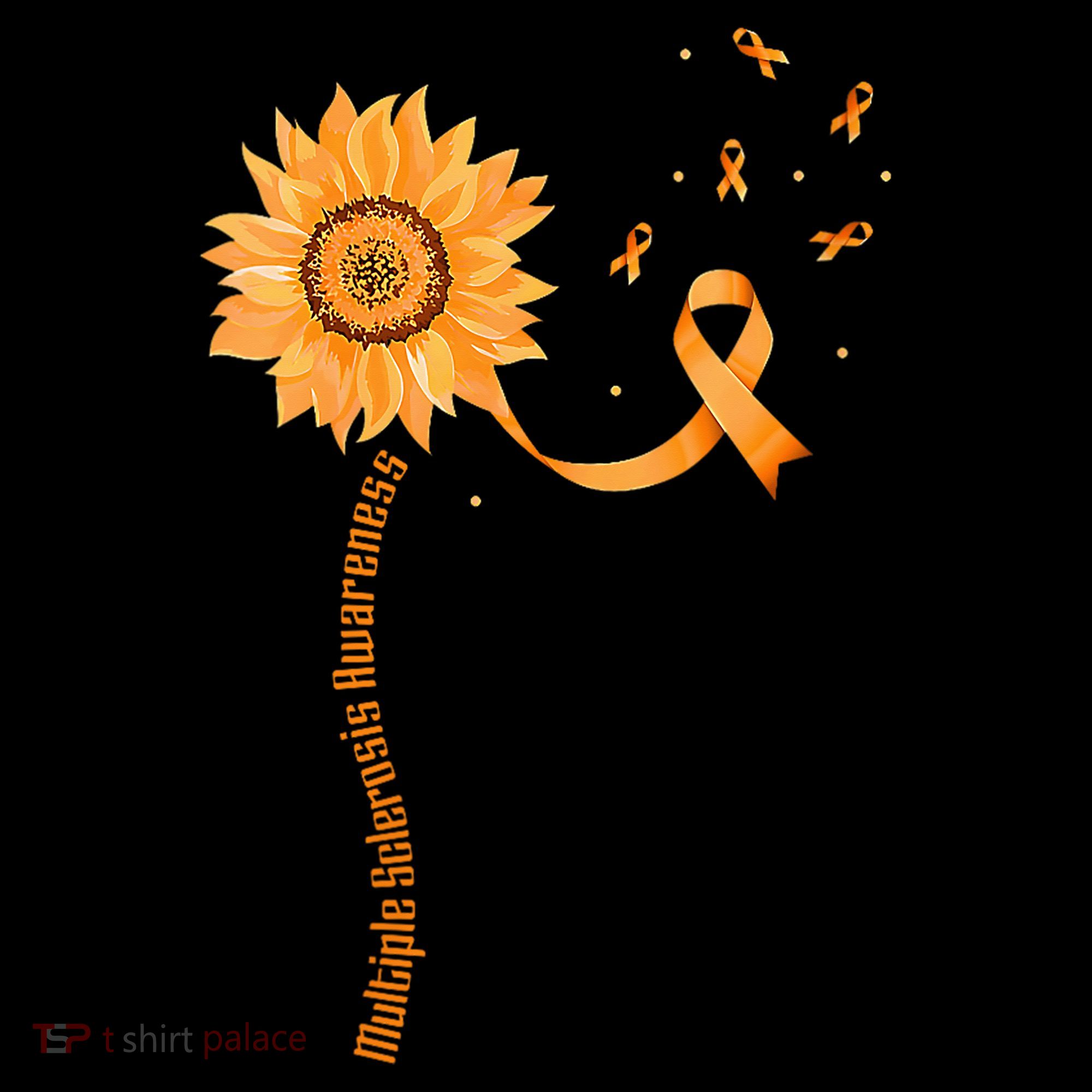 Orange Ribbon Multiple Sclerosis Awareness Women's Hoodie