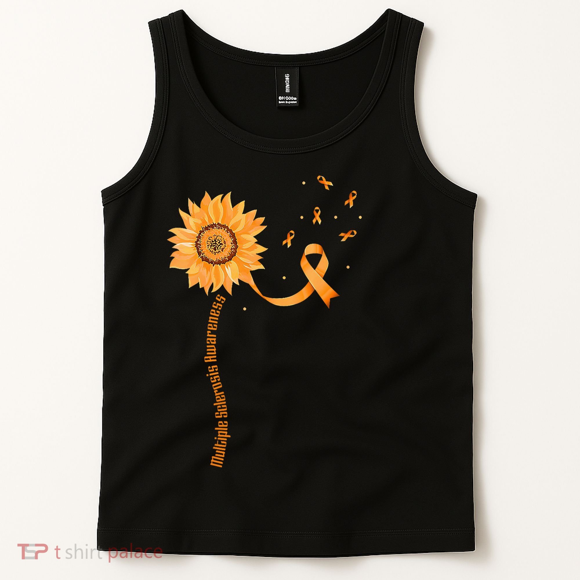 Orange Ribbon Multiple Sclerosis Awareness Tank Top
