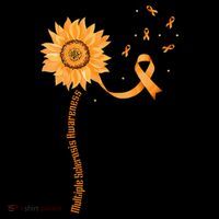 Orange Ribbon Multiple Sclerosis Awareness Women's Long Sleeve Shirt thumb 2
