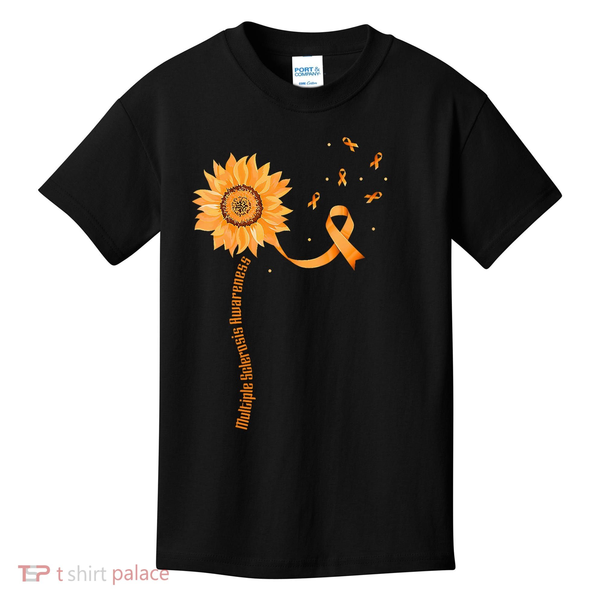 Orange Ribbon Multiple Sclerosis Awareness Kids T-Shirt