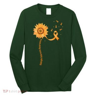 Orange Ribbon Multiple Sclerosis Awareness Long Sleeve Shirt