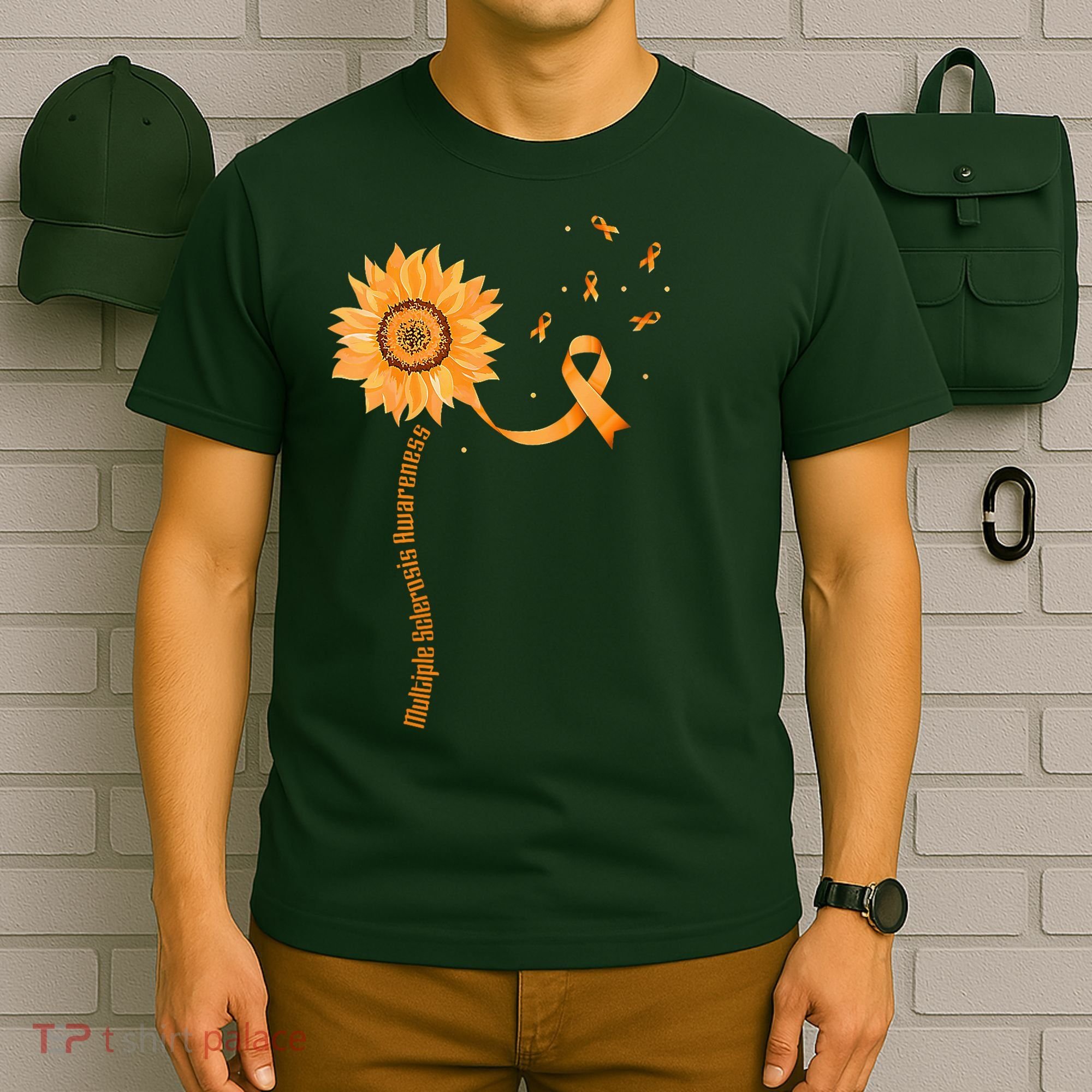 Orange Ribbon Multiple Sclerosis Awareness T-Shirt