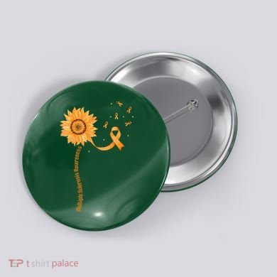 Orange Ribbon Multiple Sclerosis Awareness Button