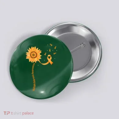 Orange Ribbon Multiple Sclerosis Awareness Button