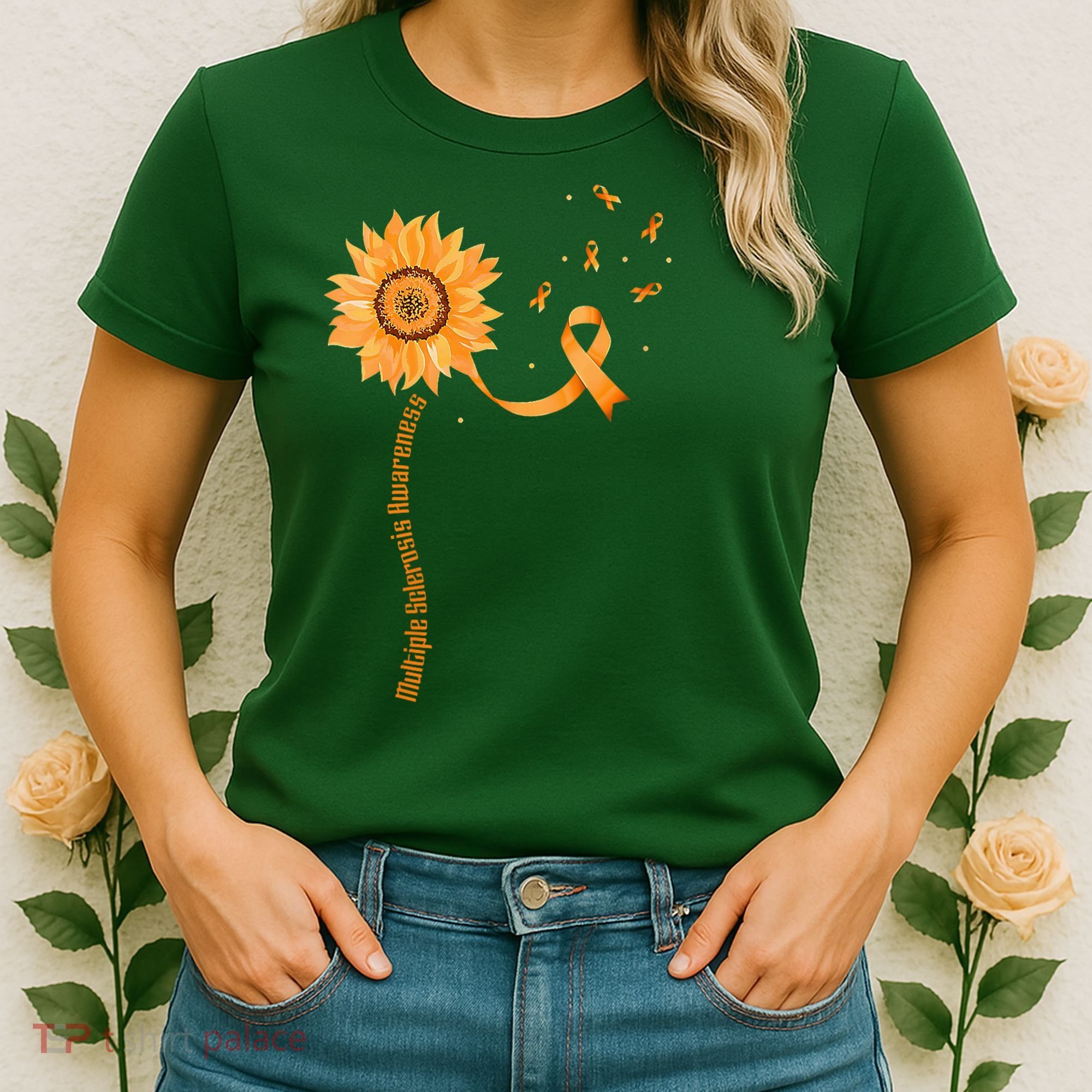 Orange Ribbon Multiple Sclerosis Awareness Women's T-Shirt