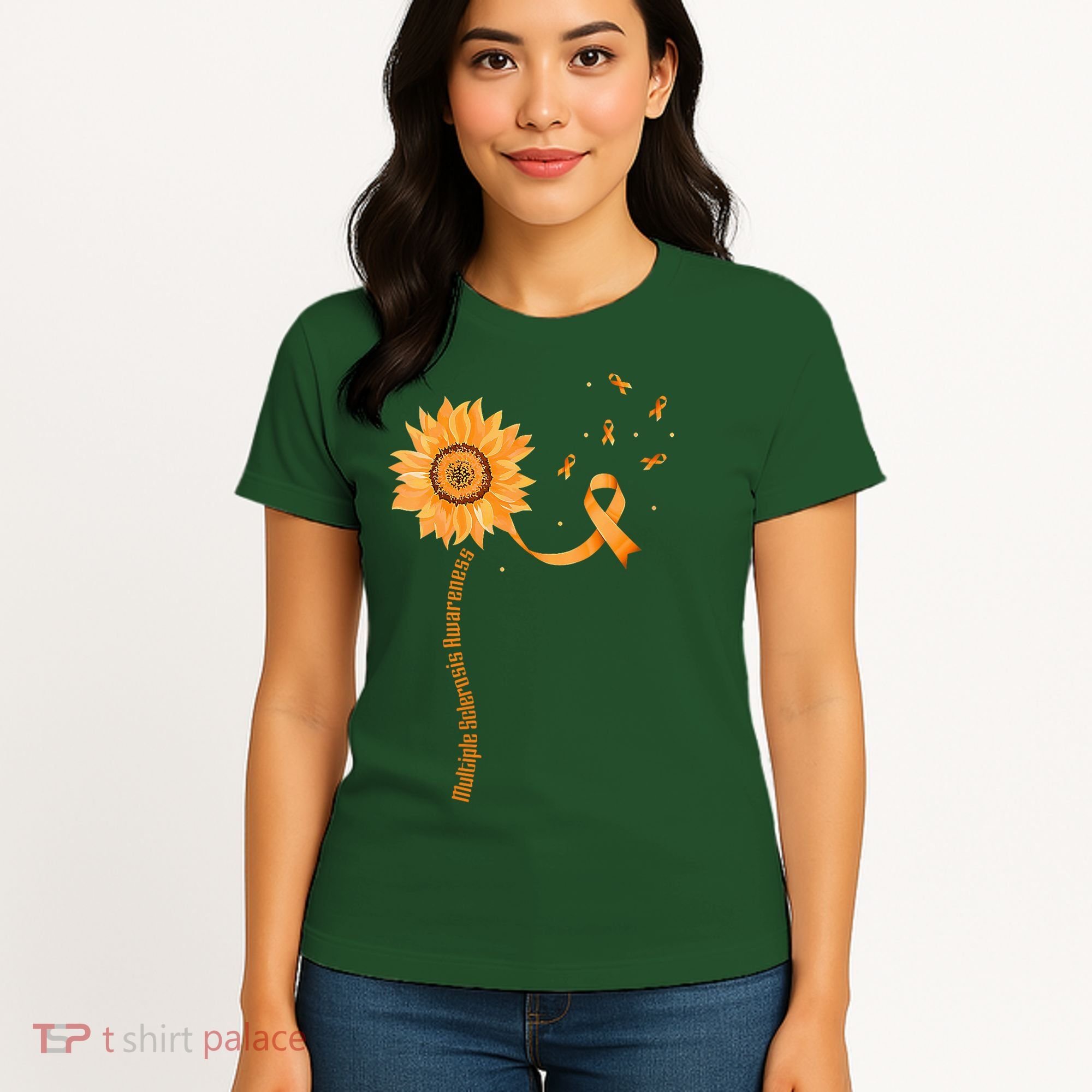 Orange Ribbon Multiple Sclerosis Awareness Women's T-Shirt