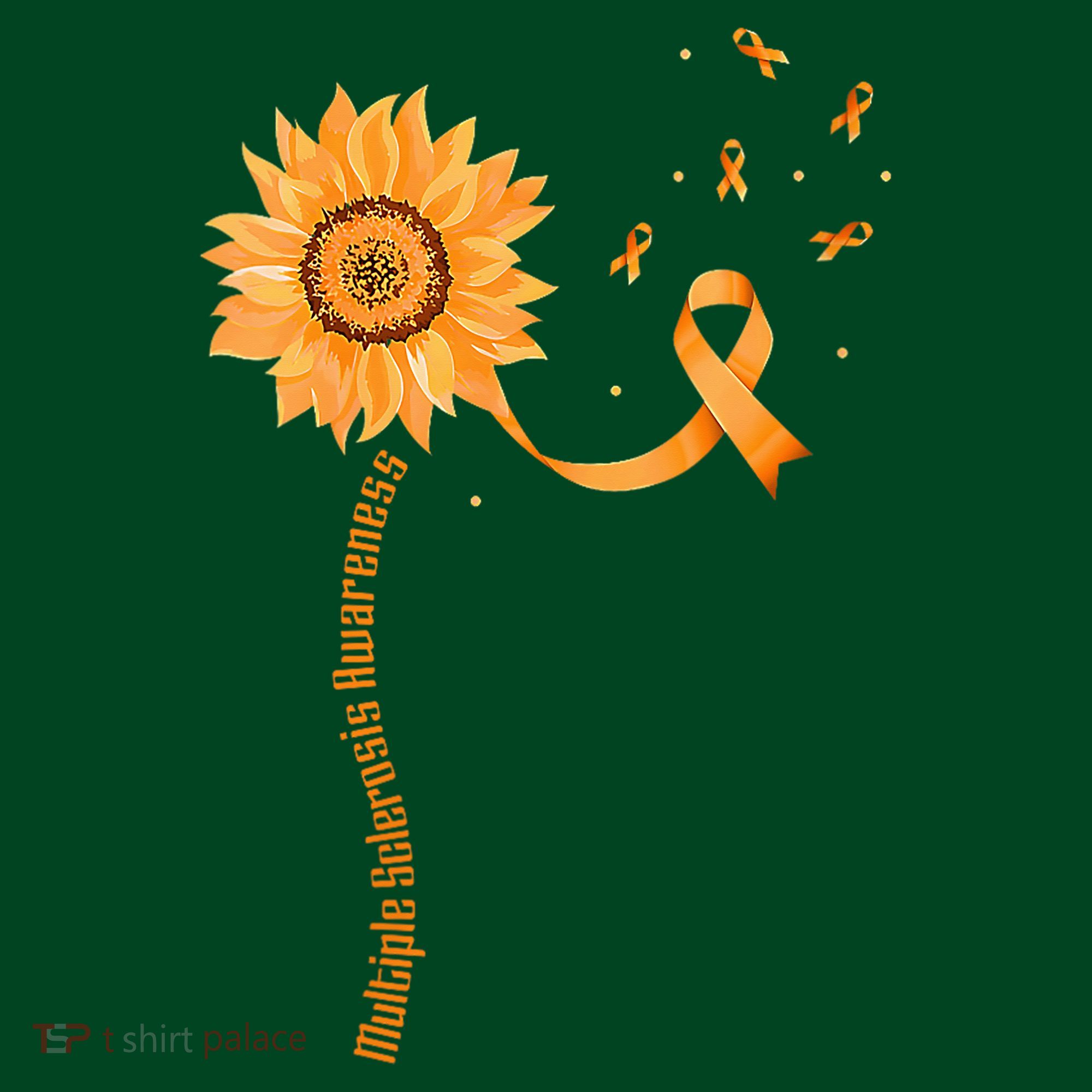 Orange Ribbon Multiple Sclerosis Awareness Kids Hoodie