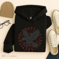 Odin’S Raven & Nordic Compass Hoodie thumb 4