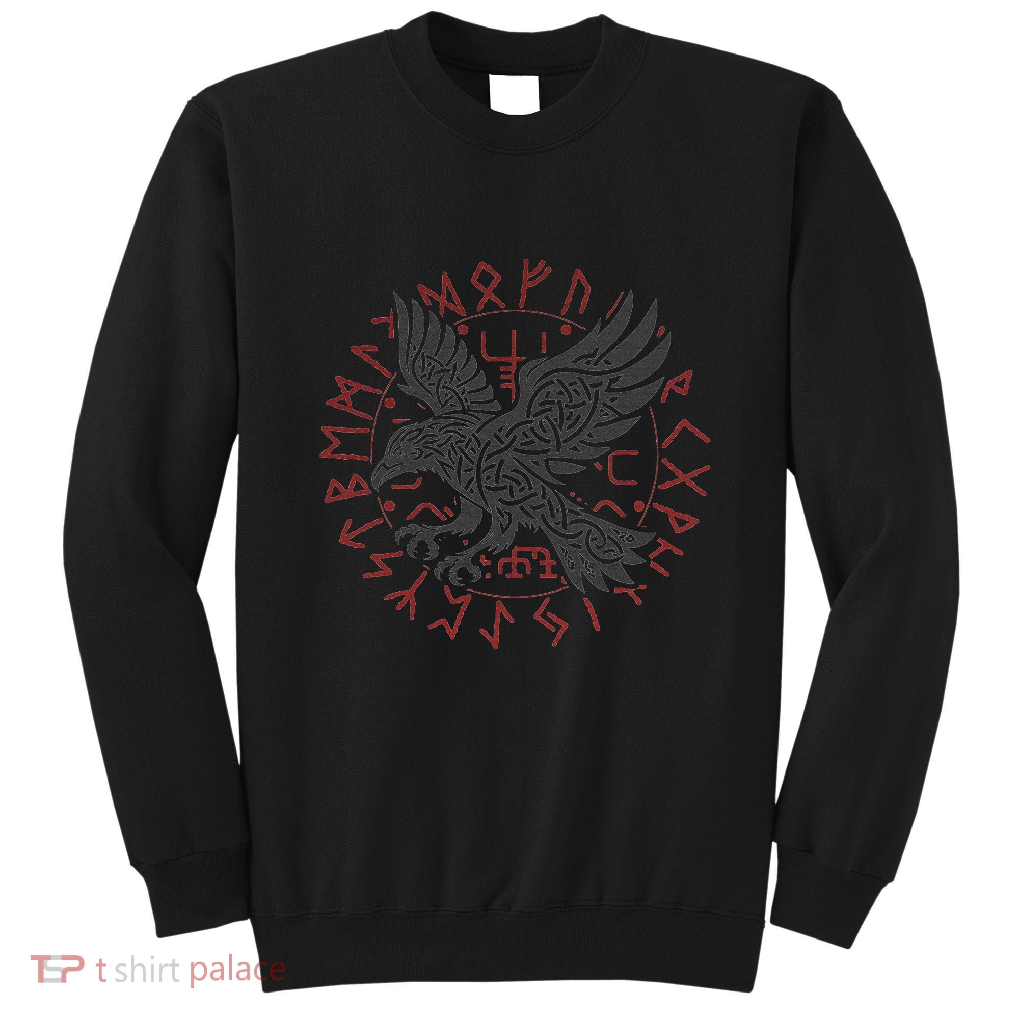 Odin’S Raven & Nordic Compass Sweatshirt