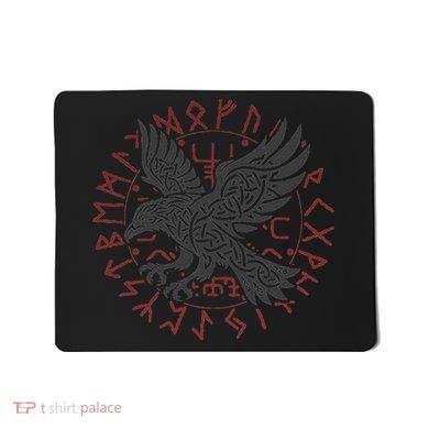 Odin’S Raven & Nordic Compass Mousepad