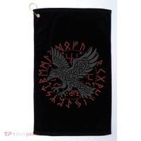 Odin’S Raven & Nordic Compass Golf Towel thumb 0