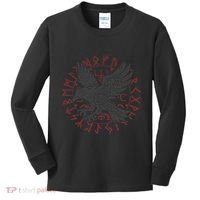 Odin’S Raven & Nordic Compass Kids Long Sleeve Shirt thumb 0