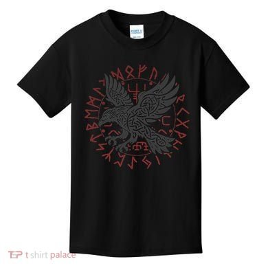Odin’S Raven & Nordic Compass Kids T-Shirt