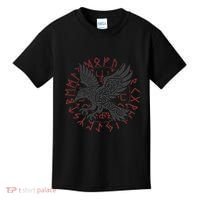 Odin’S Raven & Nordic Compass Kids T-Shirt thumb 0