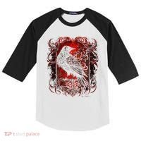 Odins Raven Northman Valhalla Norse Mythology Kids Colorblock Raglan Jersey thumb 0