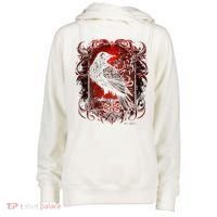 Odins Raven Northman Valhalla Norse Mythology Womens Funnel Neck Pullover Hood thumb 0