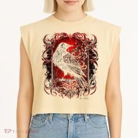 Odins Raven Northman Valhalla Norse Mythology Garment-Dyed Women's Muscle Tee thumb 2