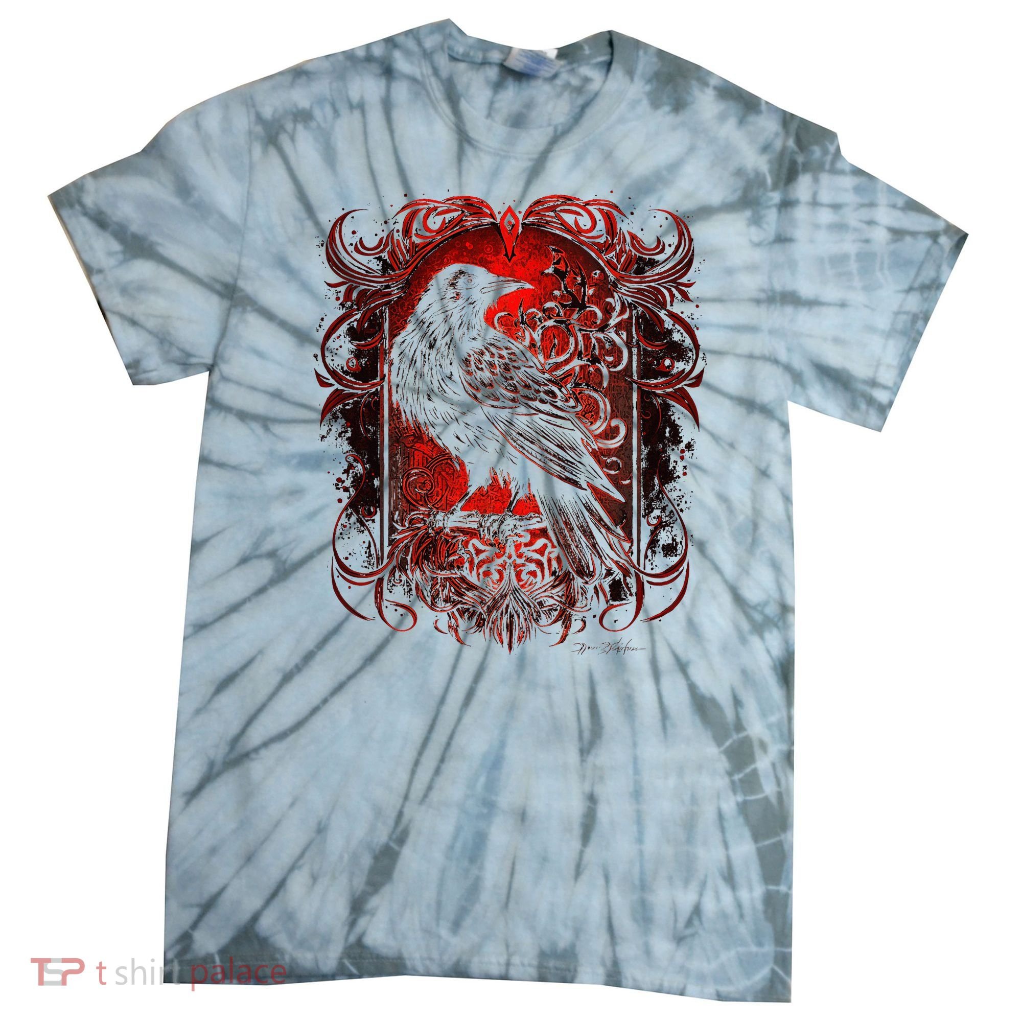 Odins Raven Northman Valhalla Norse Mythology Tie-Dye T-Shirt