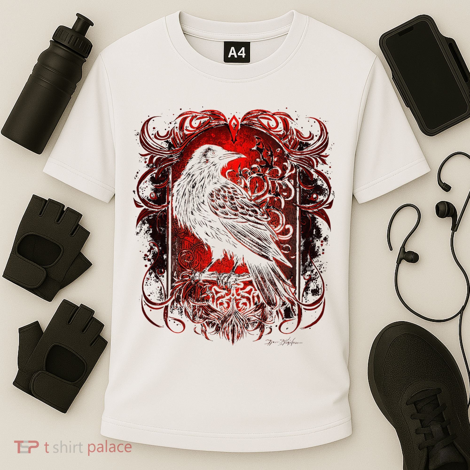 Odins Raven Northman Valhalla Norse Mythology Cooling Performance Crew T-Shirt