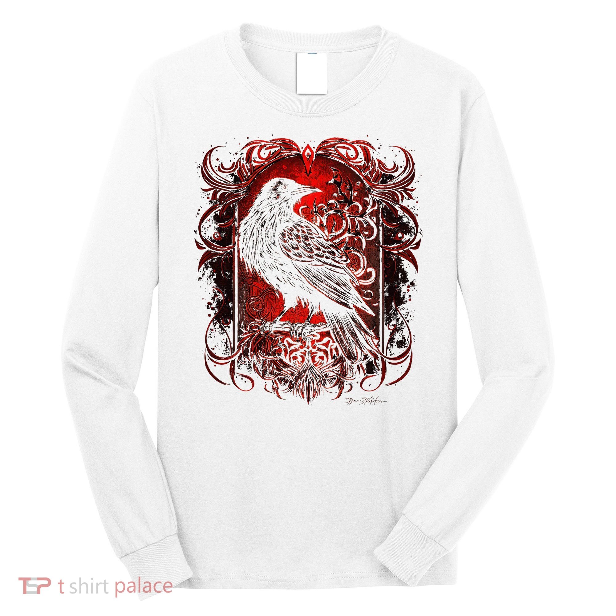 Odins Raven Northman Valhalla Norse Mythology Long Sleeve Shirt