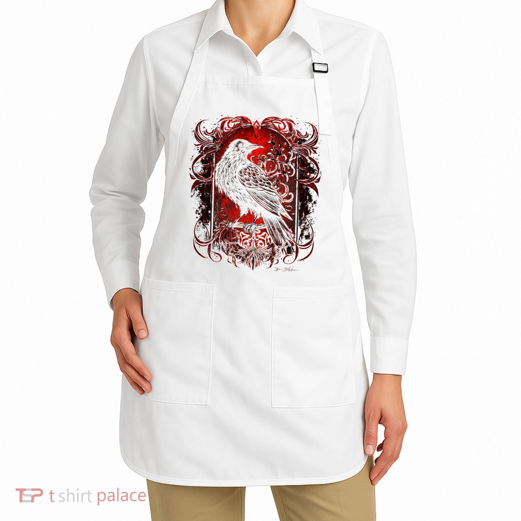 Odins Raven Northman Valhalla Norse Mythology Apron