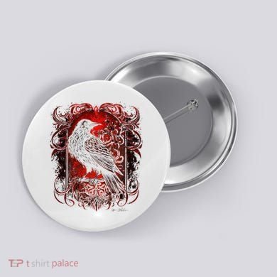 Odins Raven Northman Valhalla Norse Mythology Button