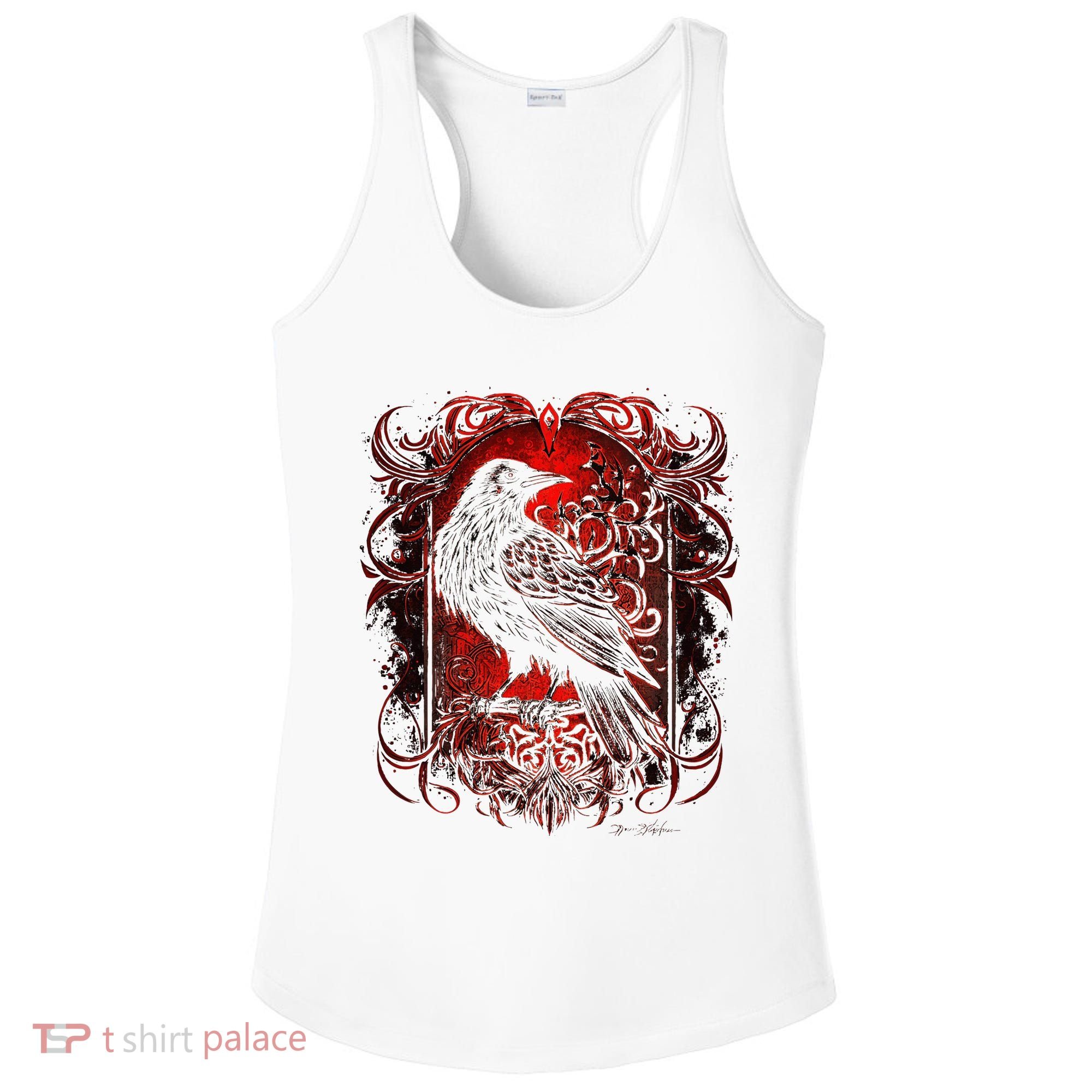 Odins Raven Northman Valhalla Norse Mythology Ladies PosiCharge Competitor Racerback Tank