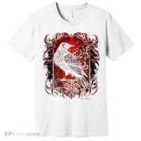 Odins Raven Northman Valhalla Norse Mythology Premium T-Shirt thumb 0