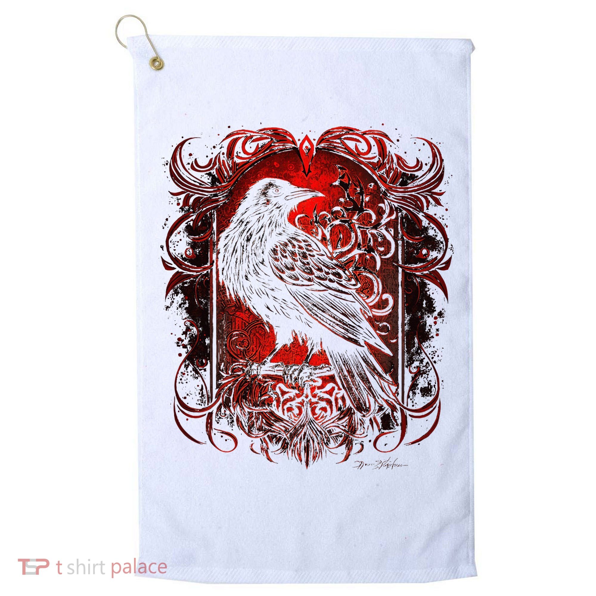Odins Raven Northman Valhalla Norse Mythology Golf Towel