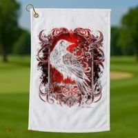 Odins Raven Northman Valhalla Norse Mythology Golf Towel thumb 1