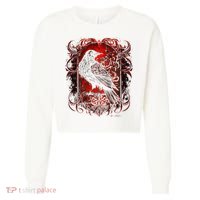 Odins Raven Northman Valhalla Norse Mythology Cropped Pullover Crew thumb 0
