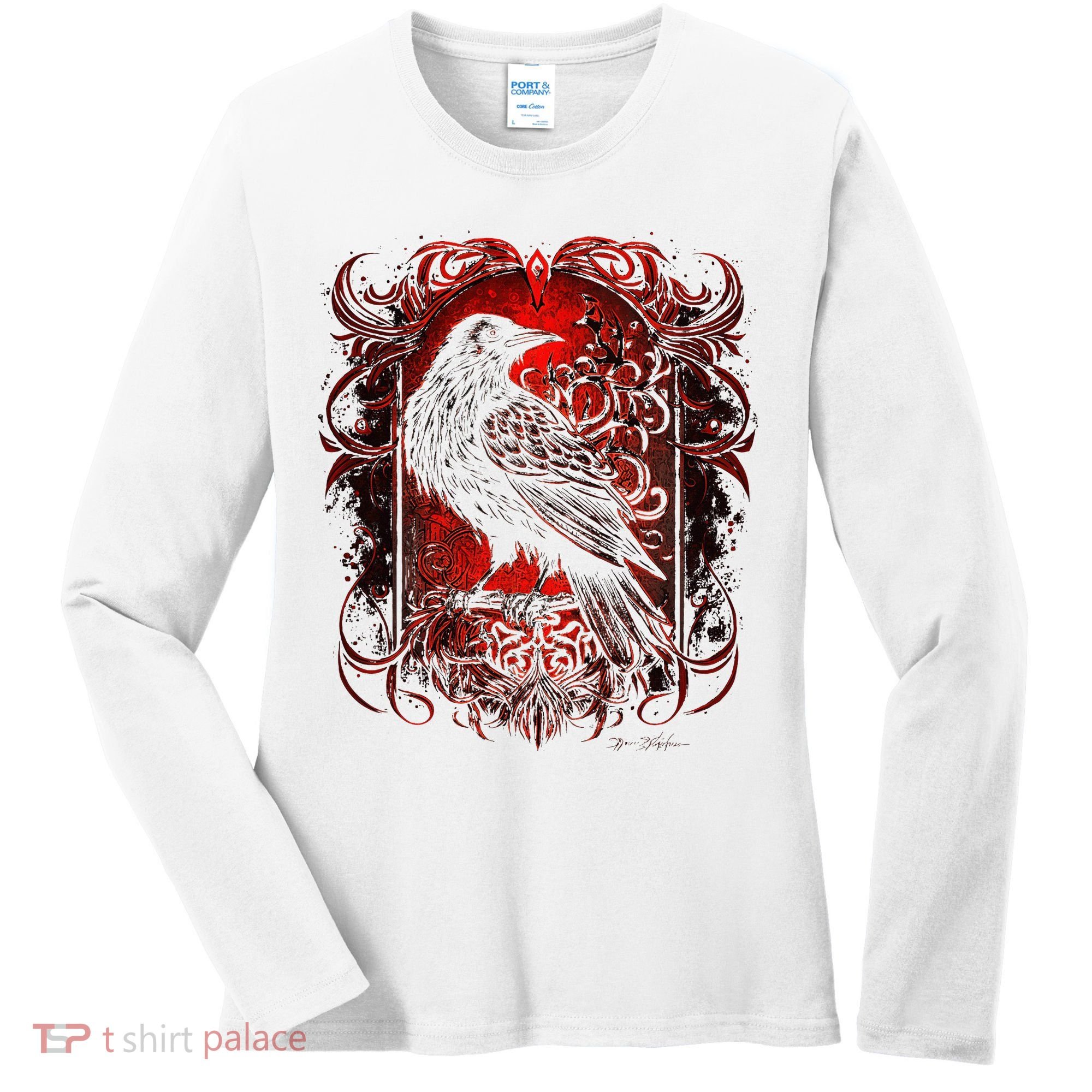 Odins Raven Northman Valhalla Norse Mythology Women's Long Sleeve Shirt