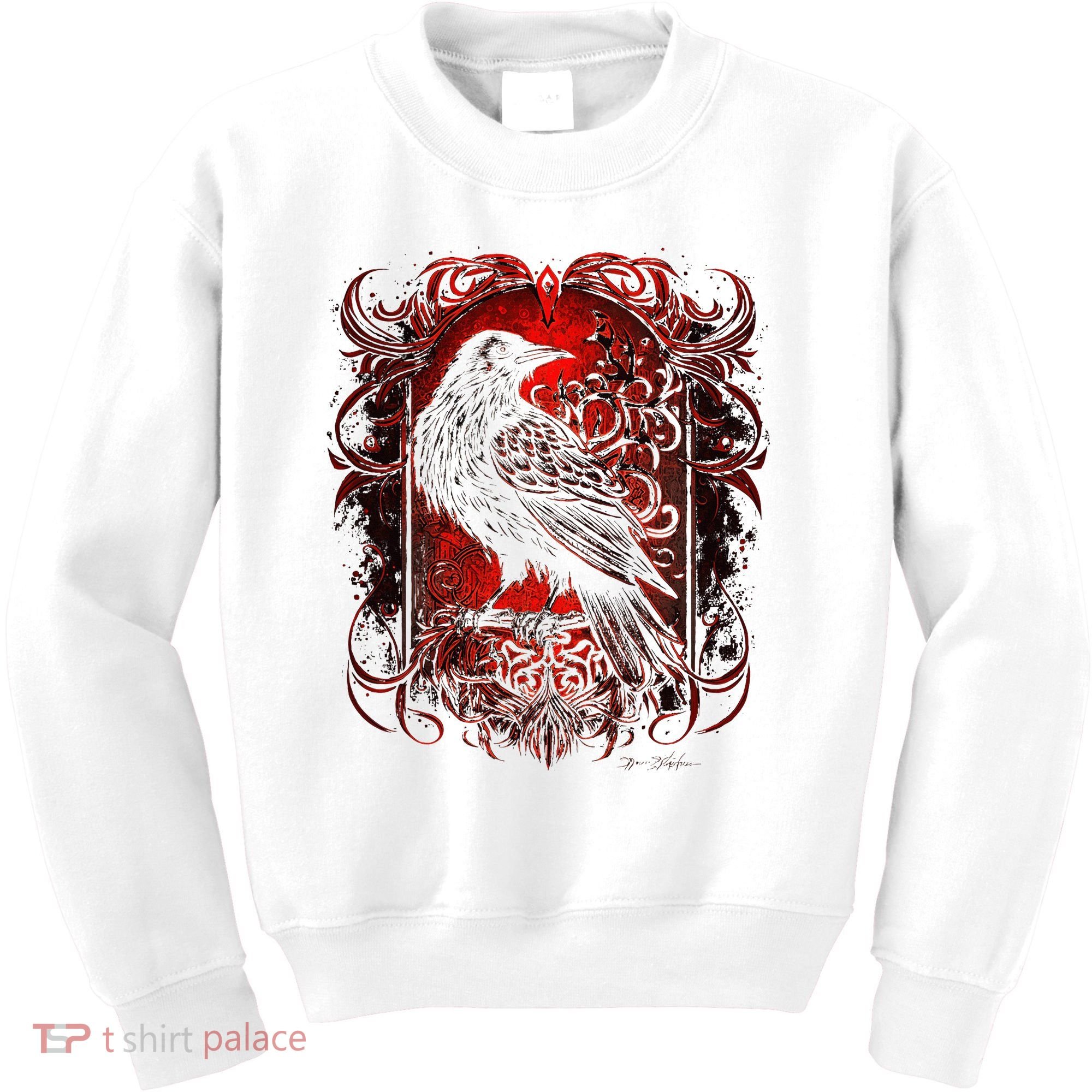 Odins Raven Northman Valhalla Norse Mythology Kids Sweatshirt