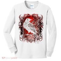 Odins Raven Northman Valhalla Norse Mythology Kids Long Sleeve Shirt thumb 0
