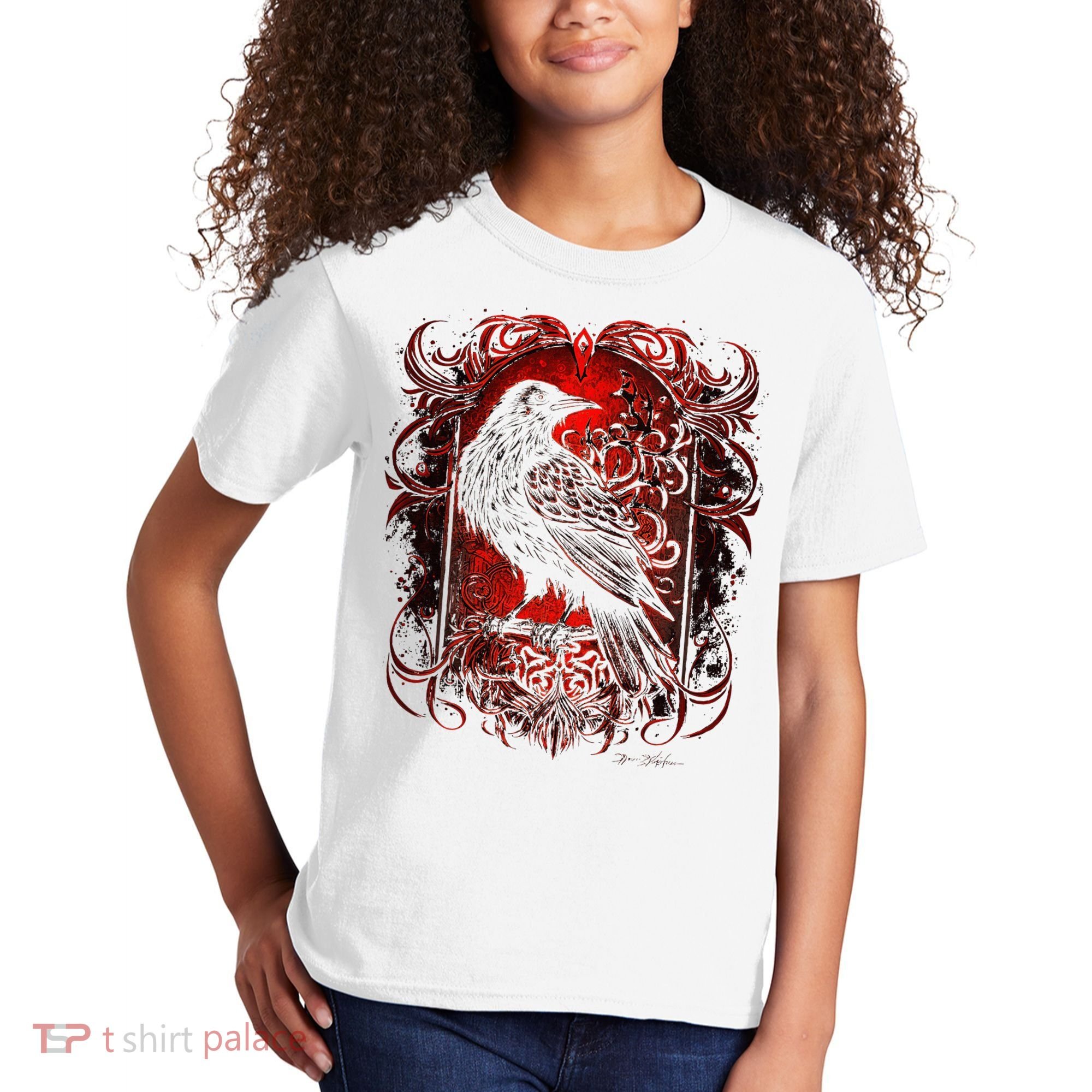 Odins Raven Northman Valhalla Norse Mythology Kids T-Shirt