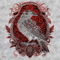 Odins Raven Northman Valhalla Norse Mythology The Baniff Cuffed Pom Beanie thumb 2