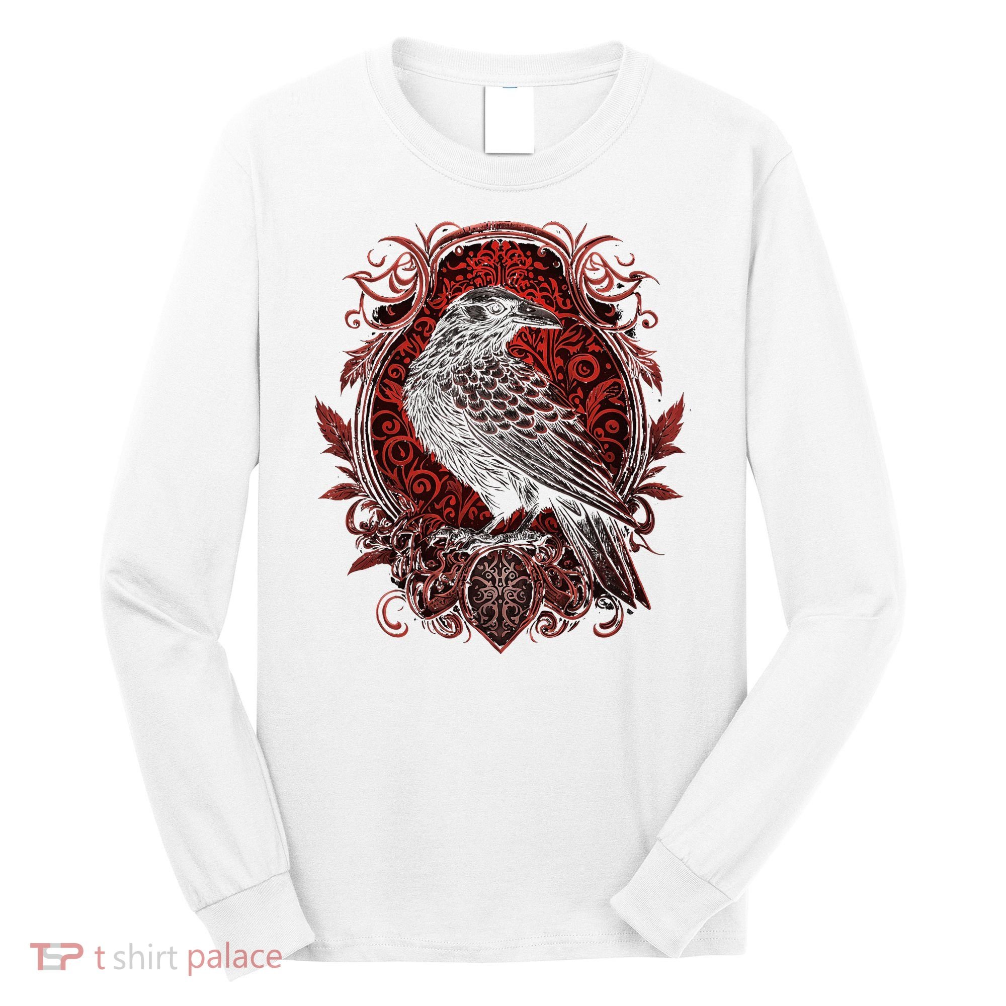 Odins Raven Northman Valhalla Norse Mythology Long Sleeve Shirt