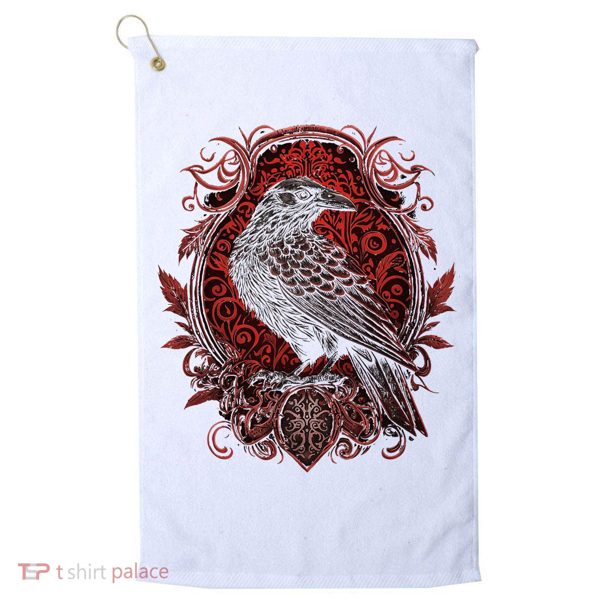 Odins Raven Northman Valhalla Norse Mythology Golf Towel
