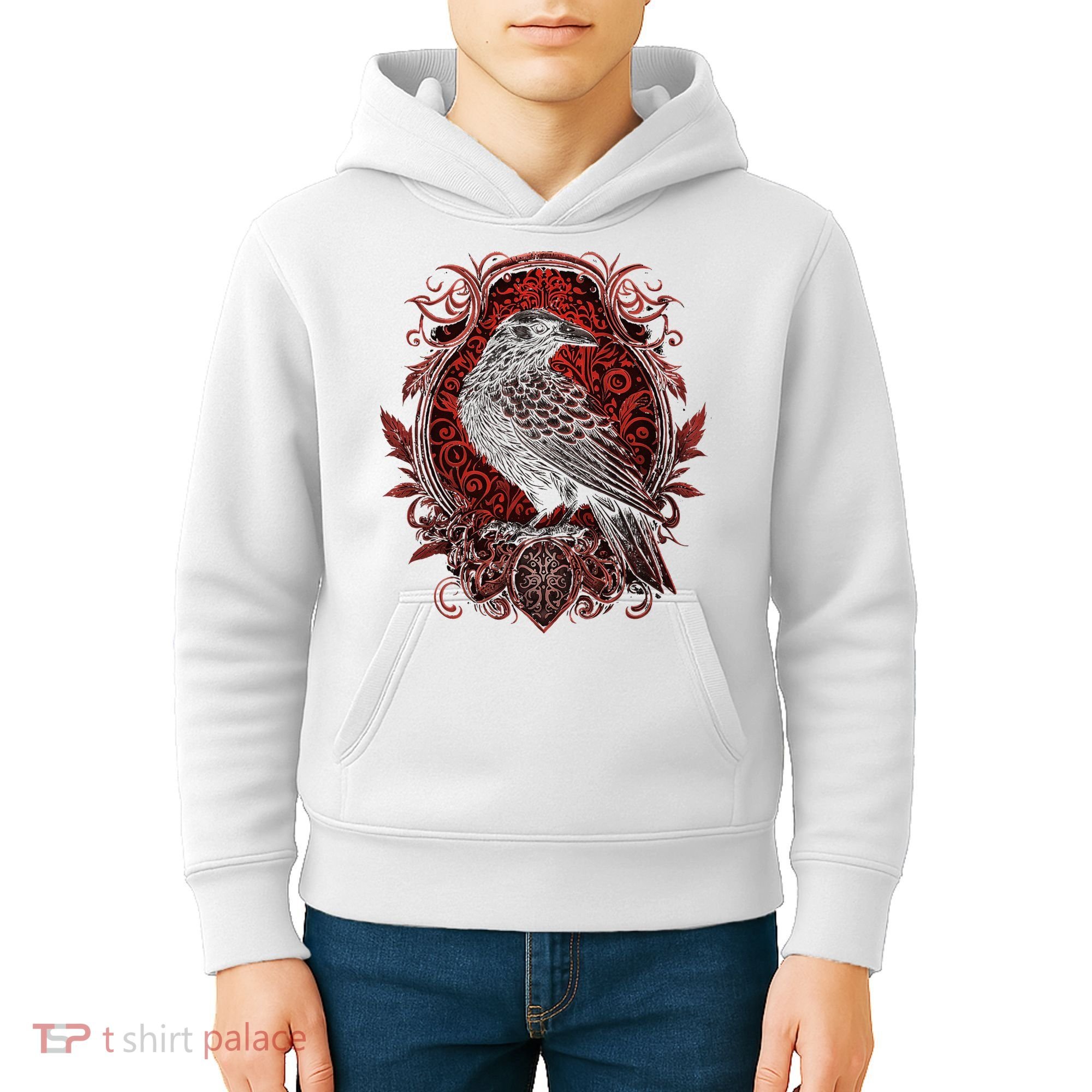 Odins Raven Northman Valhalla Norse Mythology Kids Hoodie