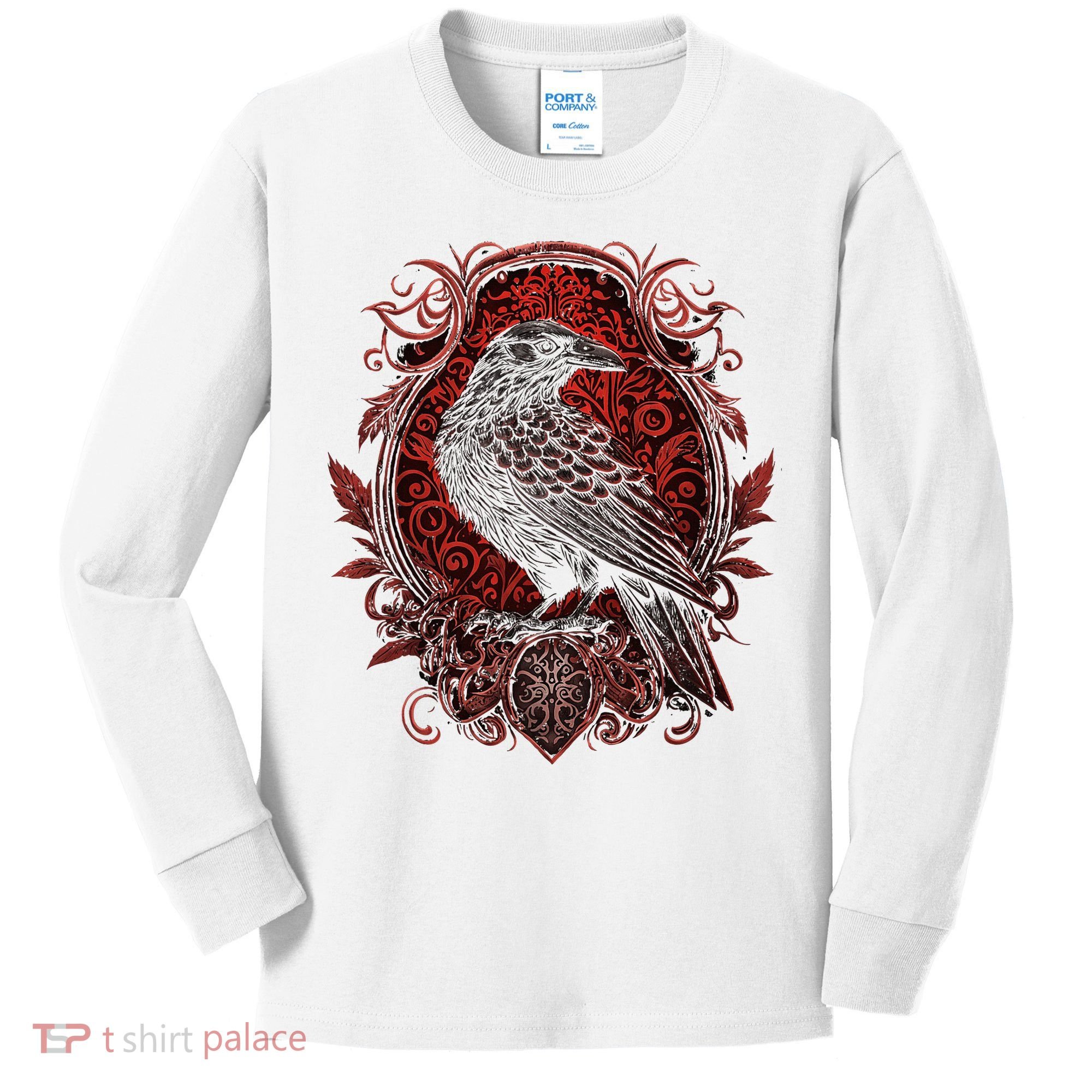 Odins Raven Northman Valhalla Norse Mythology Kids Long Sleeve Shirt