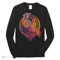 Odins Raven Norse Mythology Viking Birds Celtic Knots Asgard Long Sleeve Shirt thumb 0