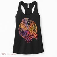 Odins Raven Norse Mythology Viking Birds Celtic Knots Asgard Women's Tank Top thumb 0