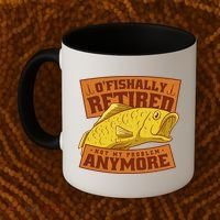 O'fishally Retired Not My Problem Anymore Funny Fishing Meme Cool Gift Coffee Mug thumb 2