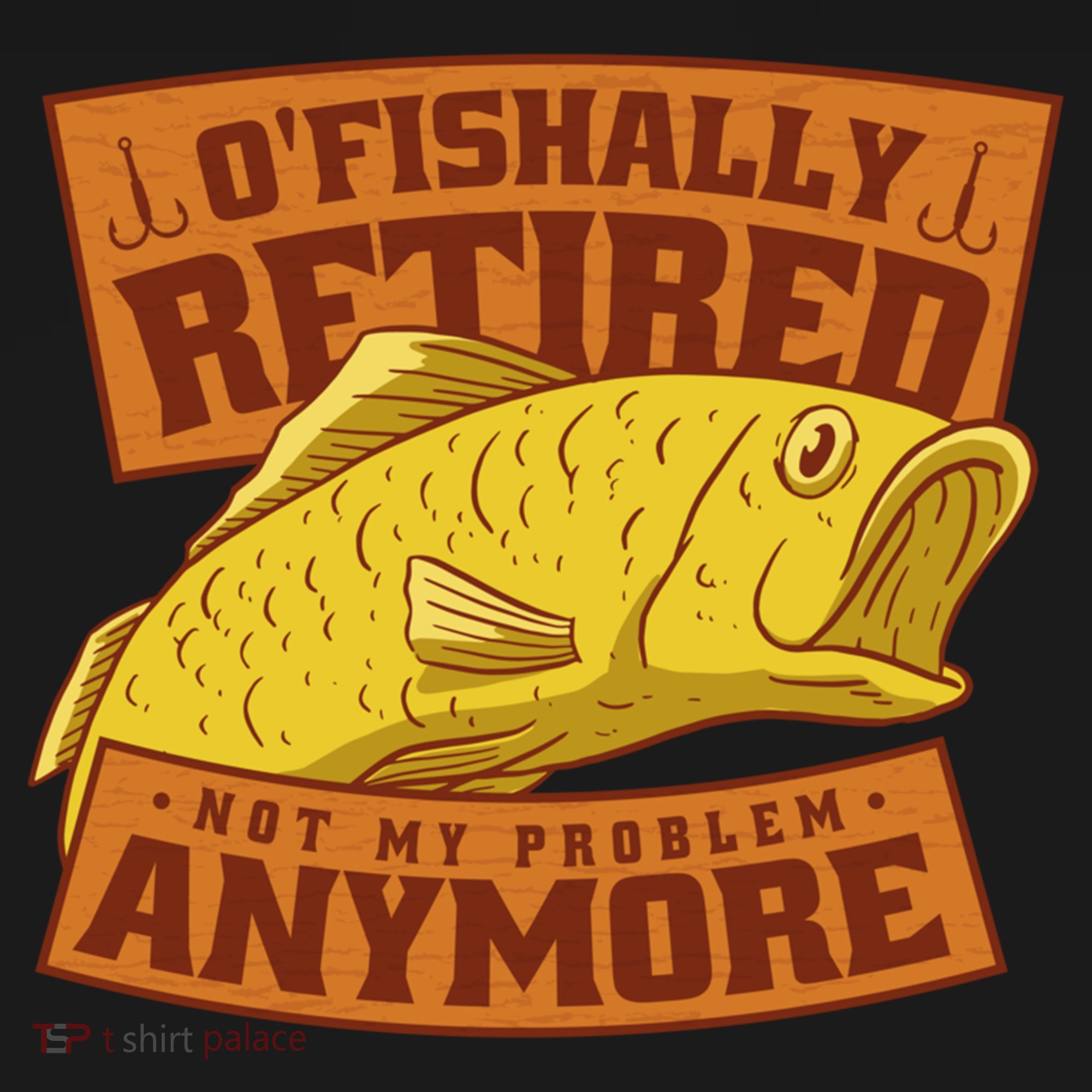 O'fishally Retired Not My Problem Anymore Funny Fishing Meme Cool Gift Women's Hoodie