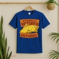 O'fishally Retired Not My Problem Anymore Funny Fishing Meme Cool Gift T-Shirt thumb 2
